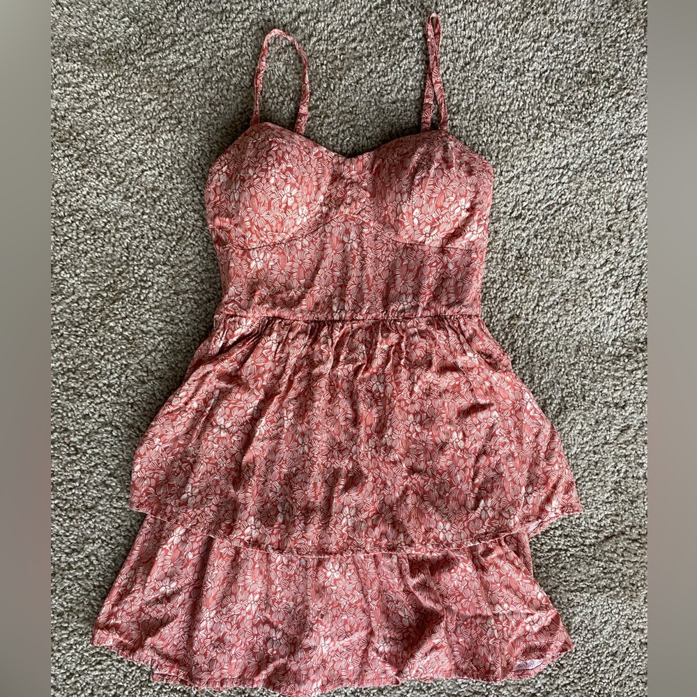 Floral red dress